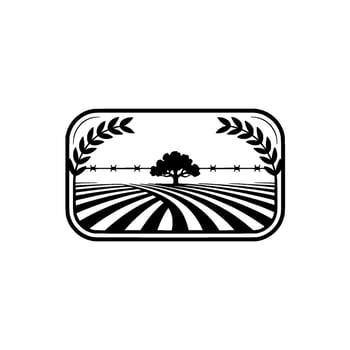 Rustic Farm Emblem Heritage, Growth, and Agricultural Legacy vector