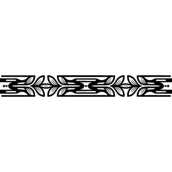 Stylized Tribal Border, Geometric Leaf vector