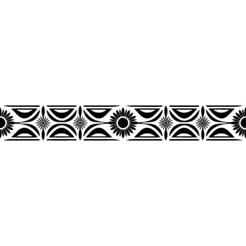 Geometric Mid-Century Border, Retro , Minimalist Pattern vector