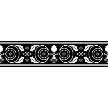 Elegant Winter Border, Decorative Snowflake, Ornament vector