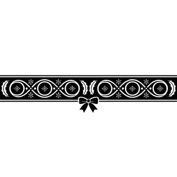 Elegant Winter Border, Decorative Snowflake Ribbon vector