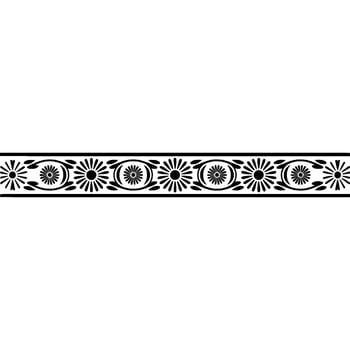 Geometric Border, Stylized Floral Pattern, Minimalist, Line vector