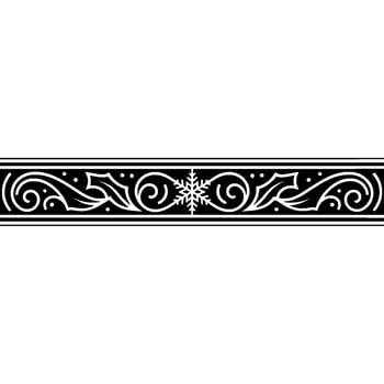 Elegant Winter Border, Intricate Ornamentation, Vintage vector