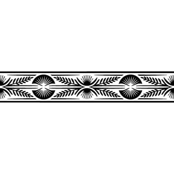 Geometric Leaf Border, Vintage Style, Elegant vector