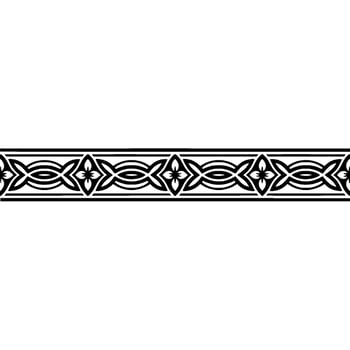 Elegant Celtic Border, Intricate Black vector