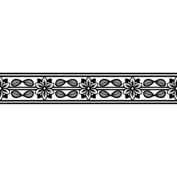 Elegant Floral Border, Minimalist , Decorative Element, Pattern vector