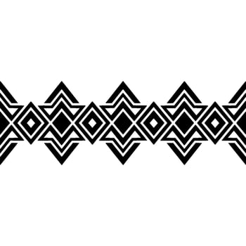 Geometric Border, Minimalist Pattern, Black White, Stylized, Decorative, Abstract, Modern, Textile, Element, Background, , , Clean, Simple, Symmetry, Repeating, Art Deco, Linear vector