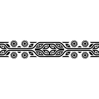 Intricate Black Border, Decorative Element, Vintage Style, Ornament vector