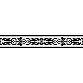 Intricate Black Border, Decorative Floral Pattern vector