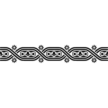 Elegant Black Ornamental Border, Vintage, Linear vector