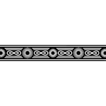 Geometric Border, Eternal Symbolism, Black White vector
