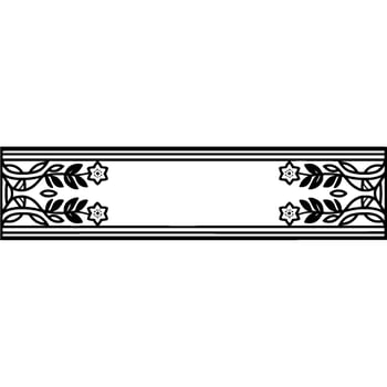 Elegant Floral Border, Vintage , Decorative Element - Stationery vector