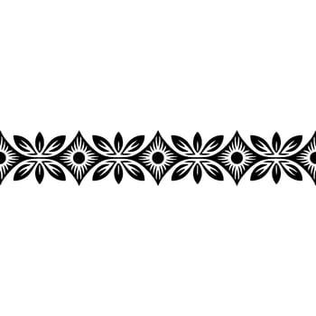 Intricate Floral Border, Geometric , Vintage Aesthetic, Pattern vector