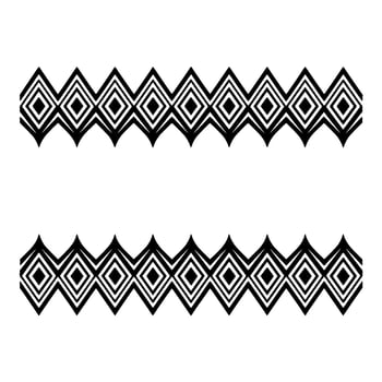 Geometric Zigzag Border, Modern Pattern, Minimalist vector