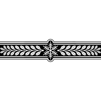 Elegant Winter Border, Festive Ornamentation, Stylized, Ornament vector