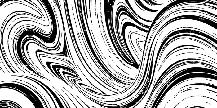 Abstract black and white swirly pattern vector