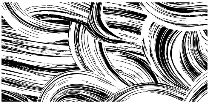 A black and white drawing of waves vector