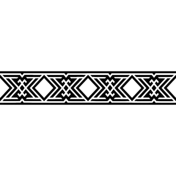 Geometric Border, Art Deco Pattern, Black White, Minimalist, Minimalism vector
