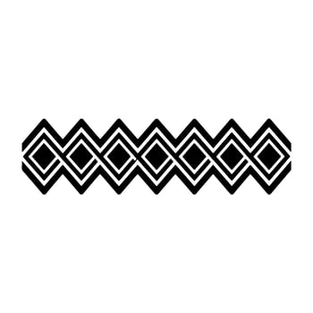 Geometric Zigzag Border, Art Deco Style vector