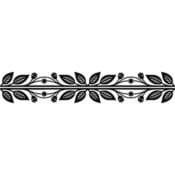 Elegant Botanical Border, Minimalist - Decorative vector