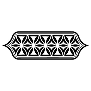 Geometric Floral Emblem, Stylized , Minimalist Motif vector