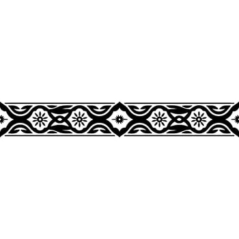 Intricate Tribal Border, Vintage , Decorative Element vector