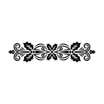 Intricate Holly Border, Vintage Ornamentation vector