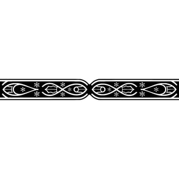 Stylized Nordic Border, Winter Motif, Decorative Element vector