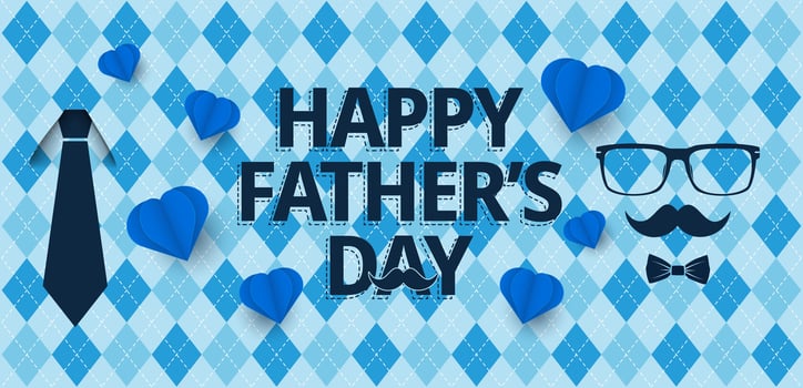 Father's Day design with tie and glasses vector