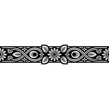 Elegant Floral Border, Vintage Style, Decorative Element - Flower vector