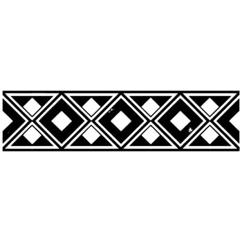 Geometric Deco Border, Black White, Minimalist, Pattern vector