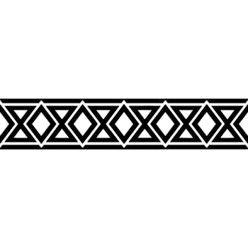 Geometric Border, Black and White Deco Pattern vector