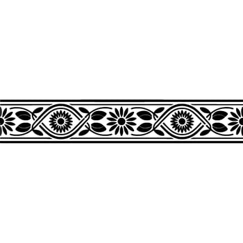 Elegant Floral Border, Vintage , Decorative Element, alternate version 43 vector