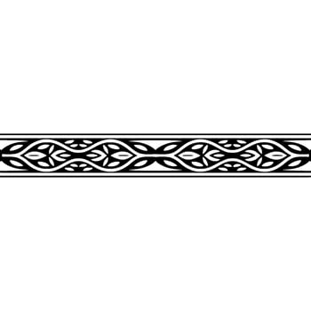 Art Deco Botanical Border, Elegant Element, Pattern vector