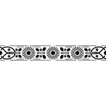 Stylized Sunburst Border, Vintage Element, Geometric vector