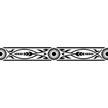 Intricate Sunflower Border, Vintage Decorative Element vector