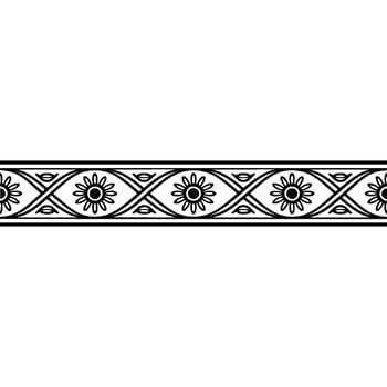 Geometric Floral Border, Vintage , Elegant Detail, Decorative vector