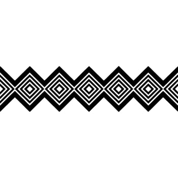 Geometric Zigzag Border, Minimalist, Diamond vector