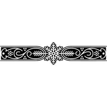 Elegant Winter Border, Decorative Snowflake - Ornament vector