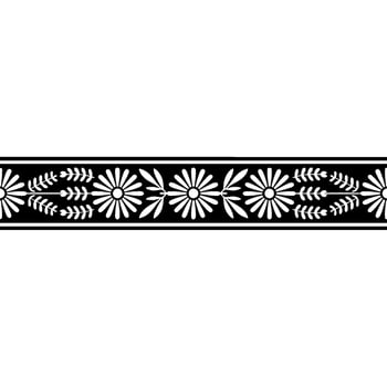 Stylized Floral Border, Vintage Aesthetic, Minimalist vector