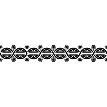 Geometric DNA Border, Minimalist Pattern, Subtle Glow vector