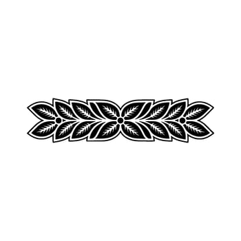 Stylized Leaf Border, Tribal , Minimalist Ornamentation vector