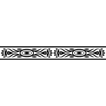 Intricate Black Border, Stylized Ornamentation, Vintage vector
