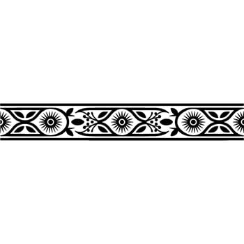 Intricate Black Floral Border, Vintage - Geometric vector