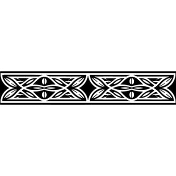 Geometric Celtic Border, Stylized Black Grey vector