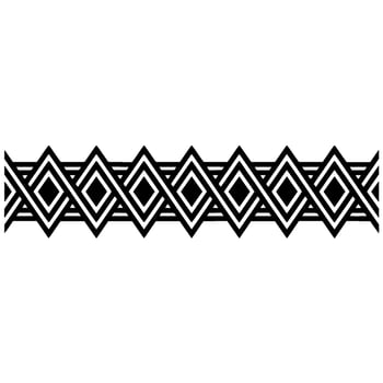 Geometric Deco Border, Minimalist Pattern, Elegant - Monochrome vector