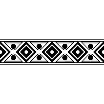 Geometric Deco Border, Black and White Pattern vector