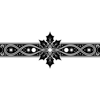 Elegant Black and White Decorative Border, Victorian Style vector