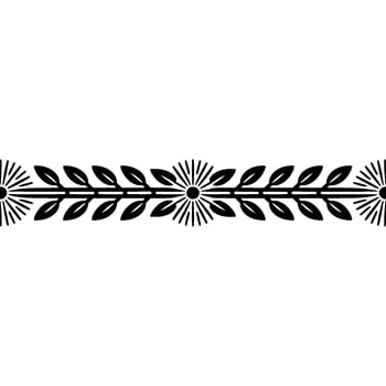 Stylized Leaf Border, Vintage Illustration, Elegant Division vector