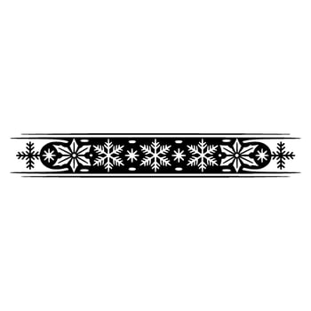 Intricate Snowflake Border, Vintage Winter vector